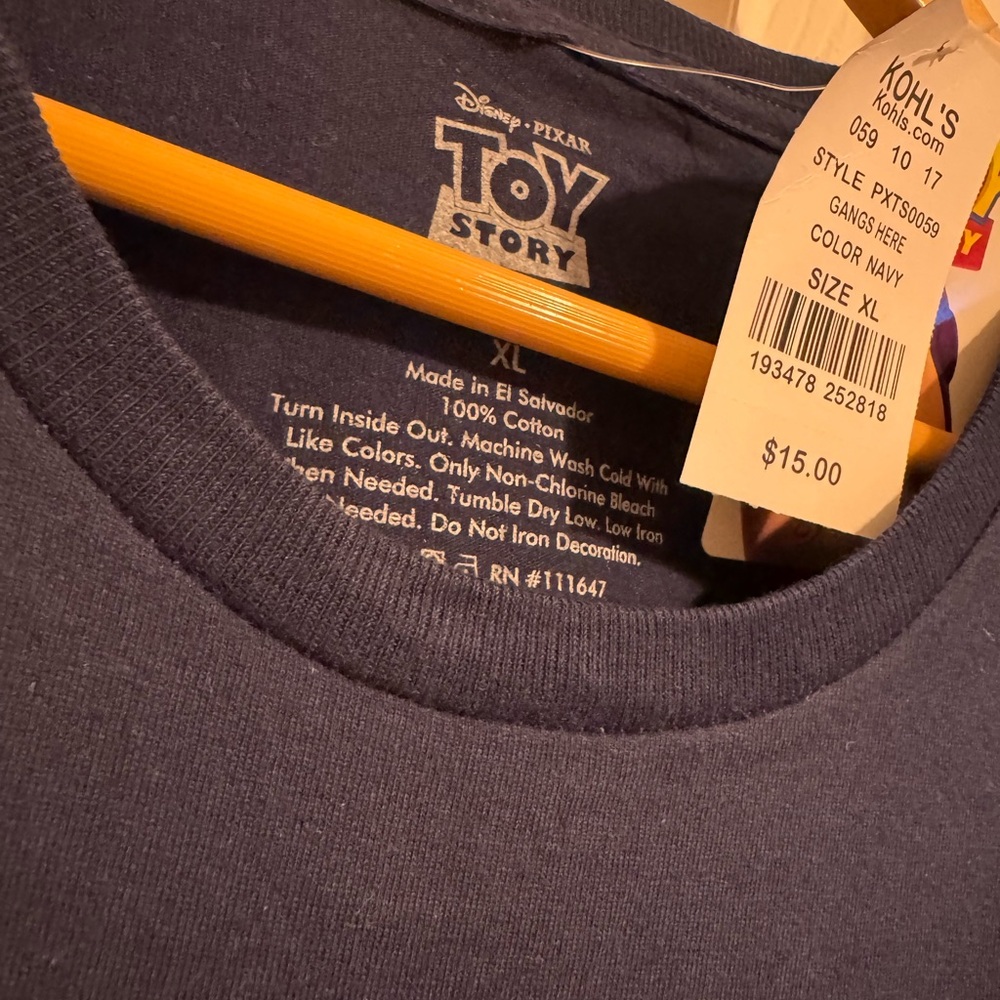 Disney Toy Story Navy Blue T-Shirt - Picture 3 of 3